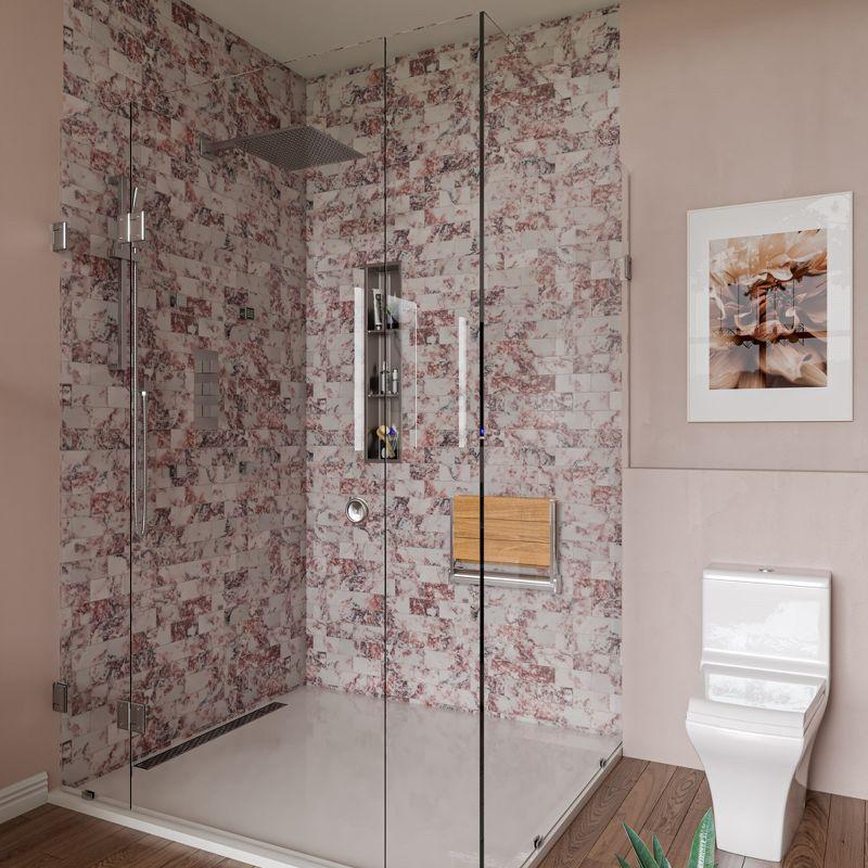 Vertical Stainless Steel Triple Shower Niche