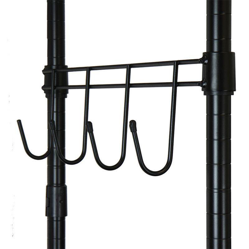 Oceanstar Garment Rack with Adjustable Shelves with Hooks