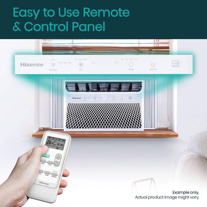 HiSense 8,000 BTU Smart Window Air Conditioner with Wi-fi and Remote Control for Rooms up to 350 sq. ft.