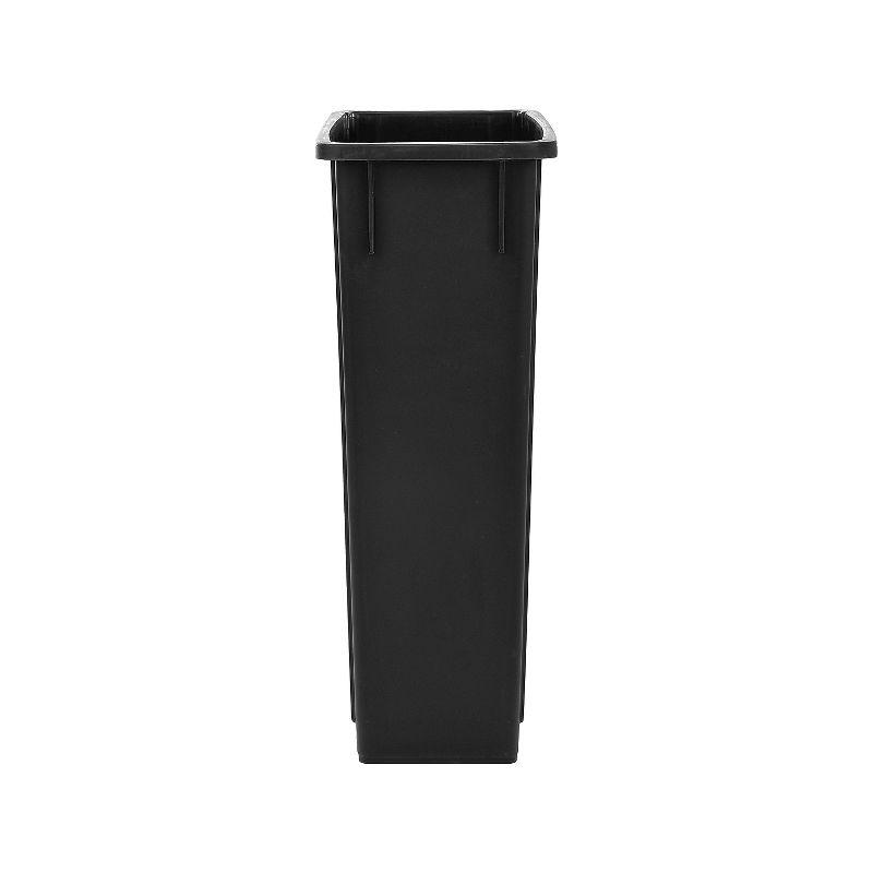 23 Gallon Recyling Indoor Commercial Trash Can with Drop Slot Lid and Dolly