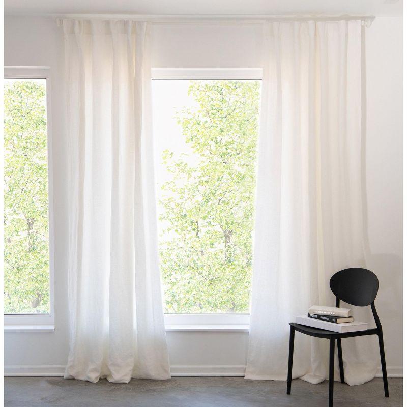 BOKSER HOME 100% French Linen Curtain Set