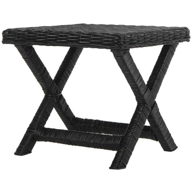 Manor Ottoman - FOX6529 - Black - Safavieh Couture