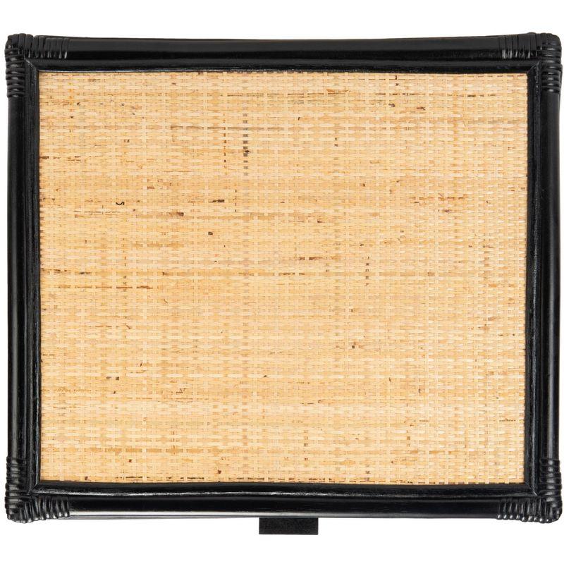 Roya 1 Drawer 1 Shelf Nightstand - NST4005 - Black/Natural - Safavieh