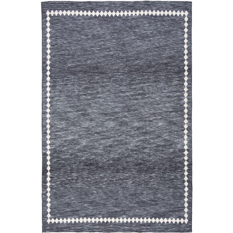 Hand-Knotted Easy Care Gray Synthetic 4' x 6' Area Rug