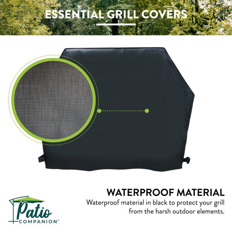 Patio Companion Essential, BBQ Grill Cover, 1 Year Warranty, Heavy-Duty Material, Waterproof and Weather Resistant, Gas Grill Cover