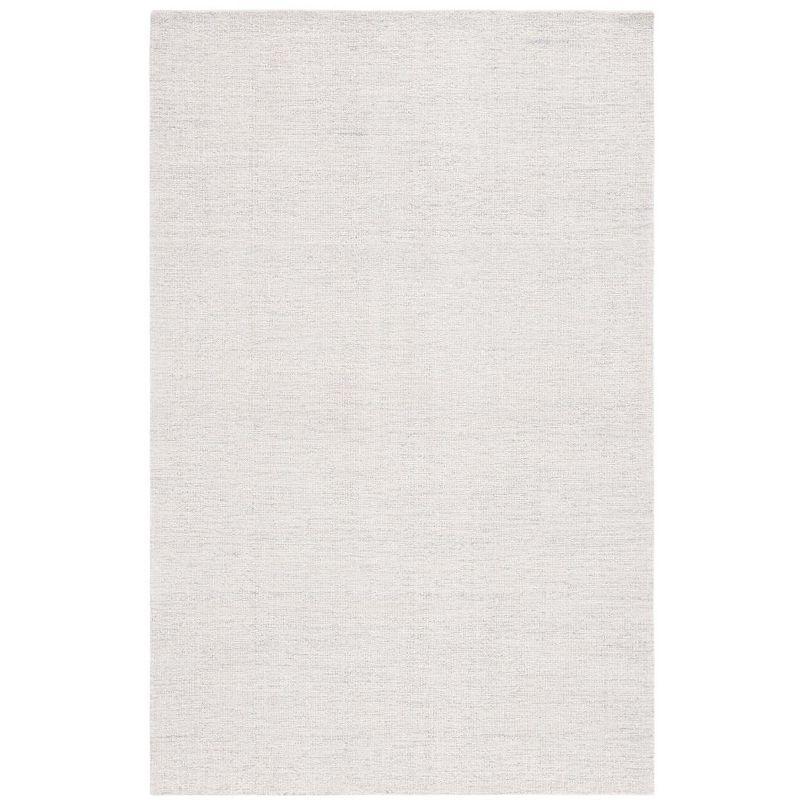 Ivory Hand Tufted Wool Rectangular Area Rug 5' x 8'