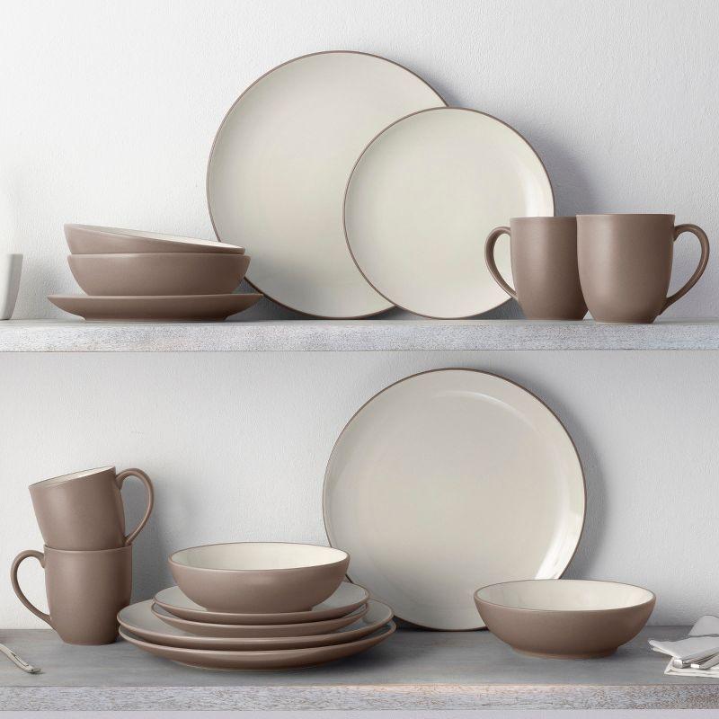Noritake Colorwave Clay 16-Piece Coupe Dinnerware Set, Service for 4