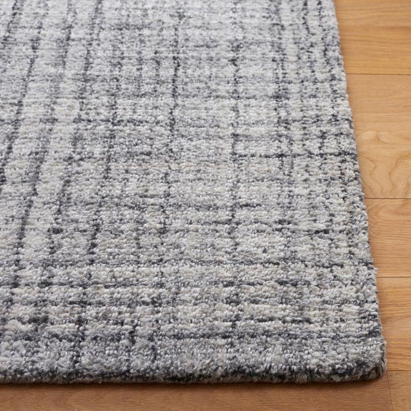 Abstract ABT150 Handmade Tufted Area Rug - Grey/Ivory - 6'-0" x 6'-0" Square - Safavieh