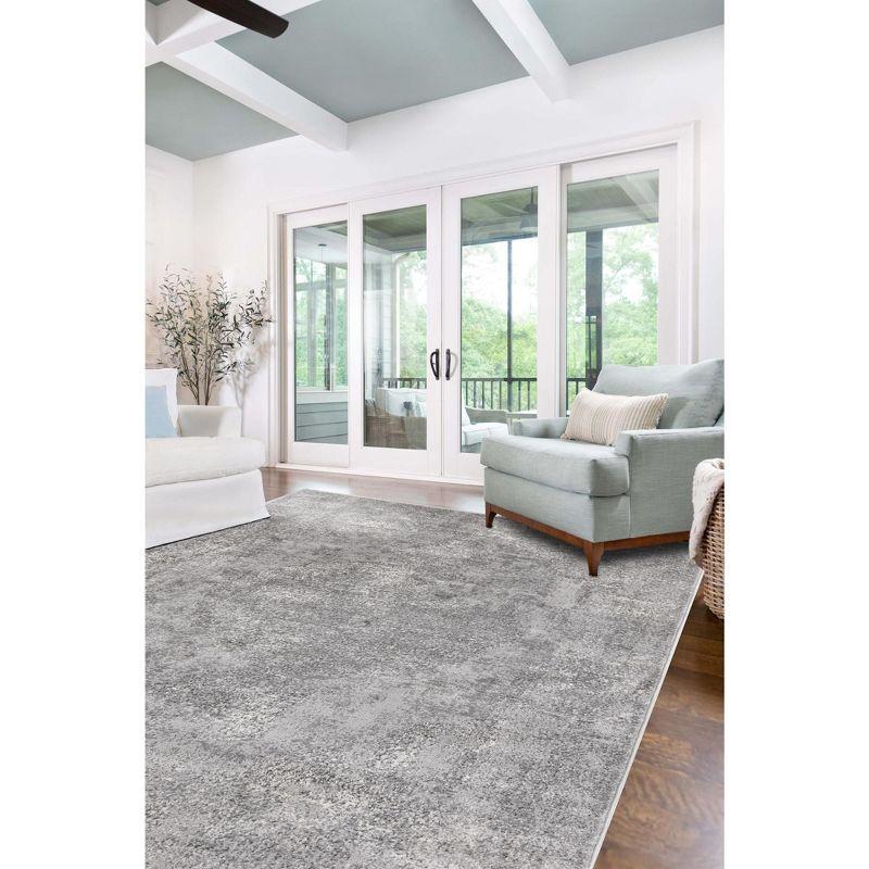 Unique Loom Portland Collection Area Rug - Woodburn (7' 1" x 10' Rectangle Gray/Ivory)