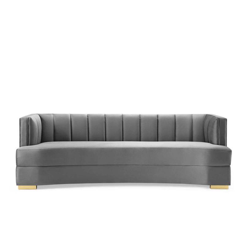 Modway Encompass Channel Tufted Performance Velvet Curved Sofa