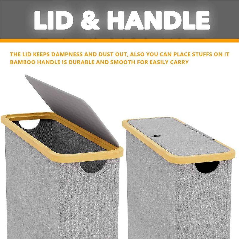 Extra Large Toilet Paper Storage With Lid, Holds Up To 24 Regular Rolls Or 18 Mega Rolls, Slim Basket Holder Bin Container For Bathroom Accessories Organizer