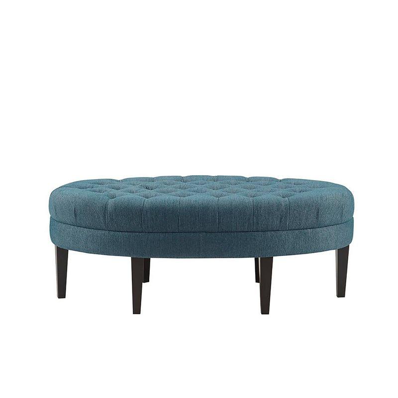Button Tufted Oval Cocktail Ottoman