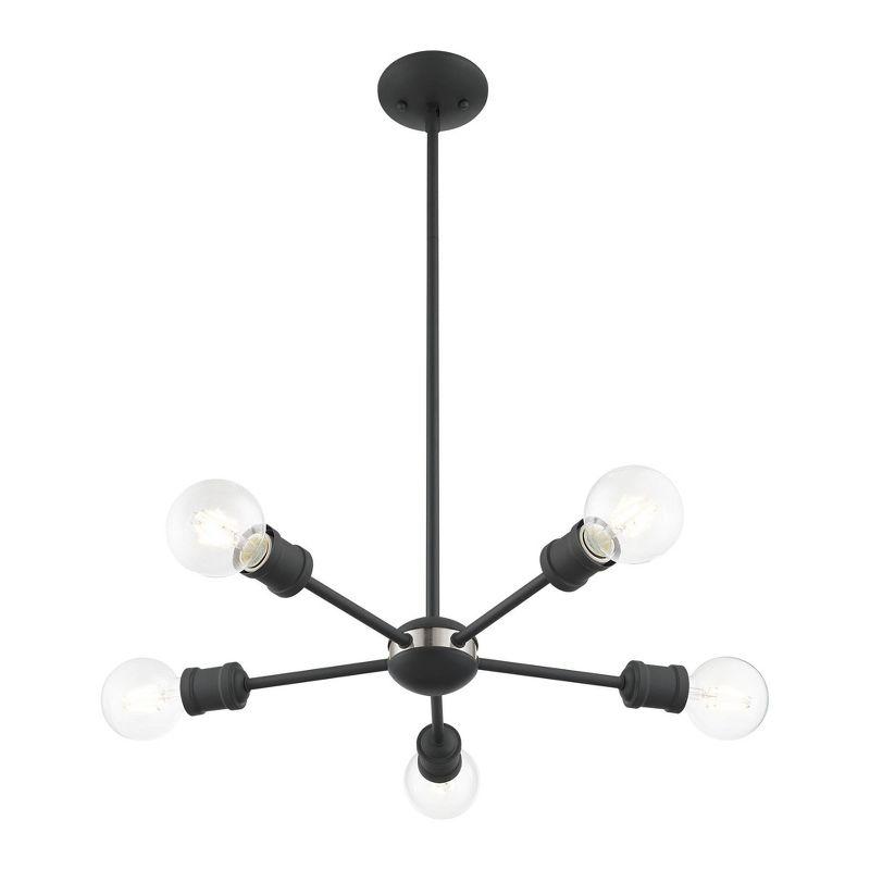 George Oliver 5 - Light Steel Dimmable Sputnik Sphere Chandelier