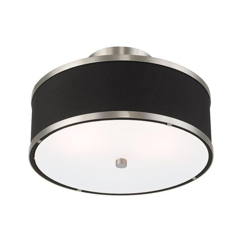 Livex Lighting Park Ridge 2 - Light Semi-Flush Mount in  Brushed Nickel