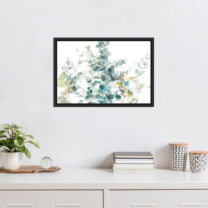 Amanti Art Eucalyptus I White Crop by Danhui Nai Framed Canvas Wall Art