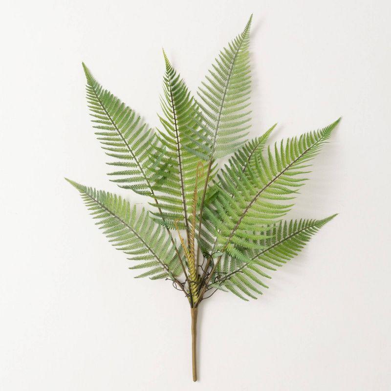 Sullivans Artificial 23.5" Fern Bush, Green