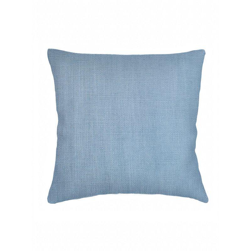 Coastal Blue Linen Euro Throw Pillow with Hidden Zipper