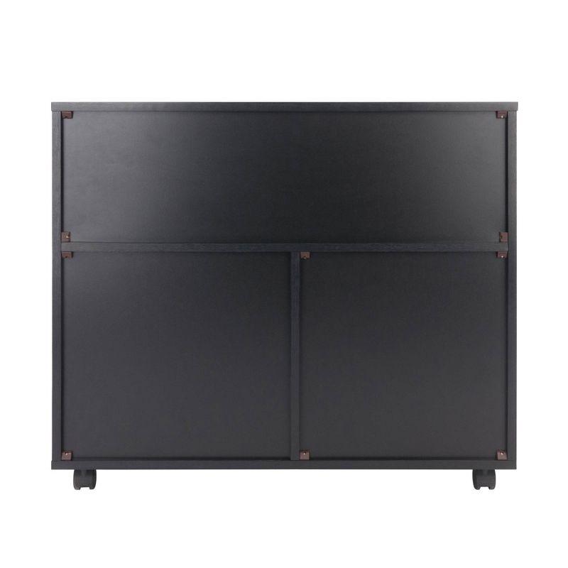 Modern Halifax 5-Drawer Mobile Storage Cabinet in Black