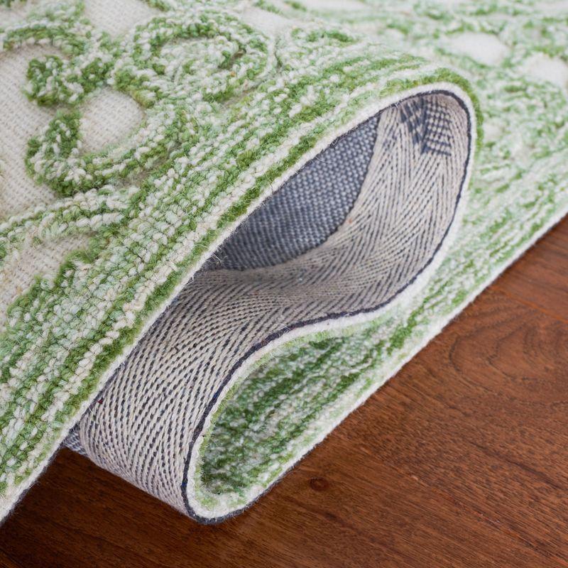 Trace TRC103 Hand Tufted Indoor Area Rug - Ivory/Green - 6'x6' - Safavieh