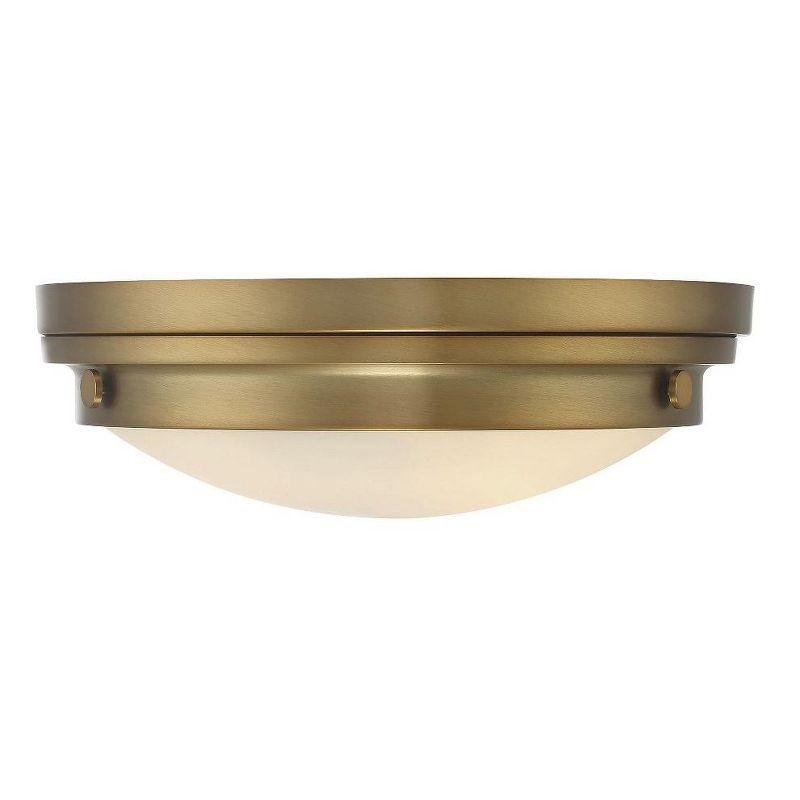 Savoy House Lucerne 3 - Light Flush Mount in  Warm Brass