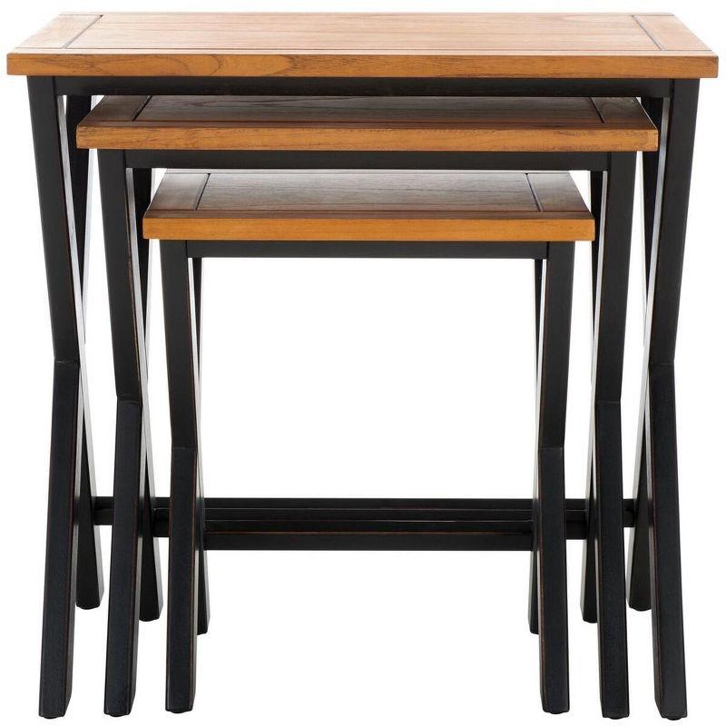 Jack Black and Oak Rectangular Stacking Tray Tables