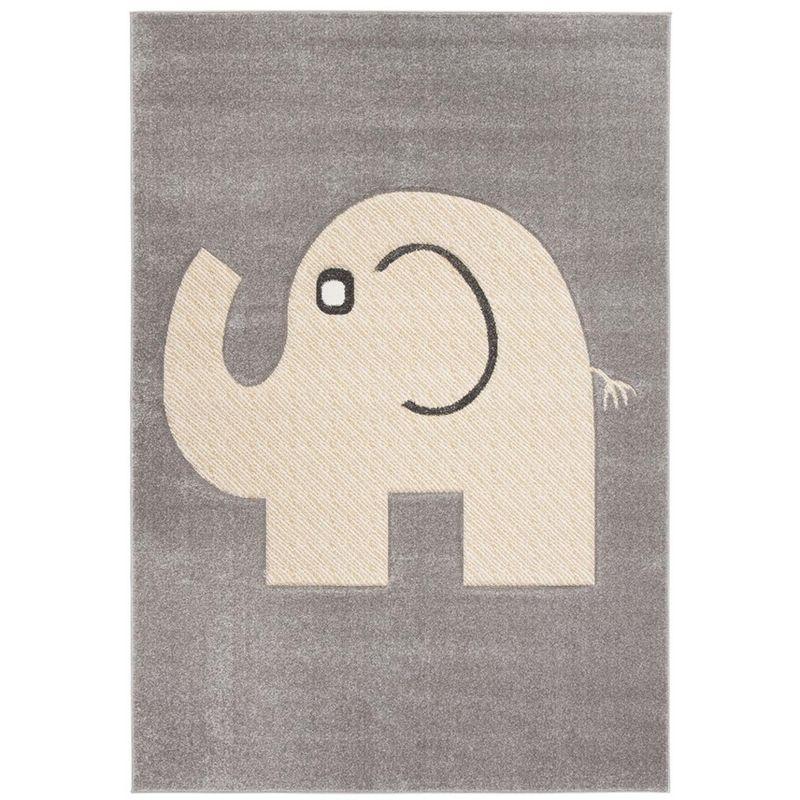 Carousel Kids  CRK165 Loomed Indoor Area Rug - Grey/Ivory - 6'7"x9' - Safavieh