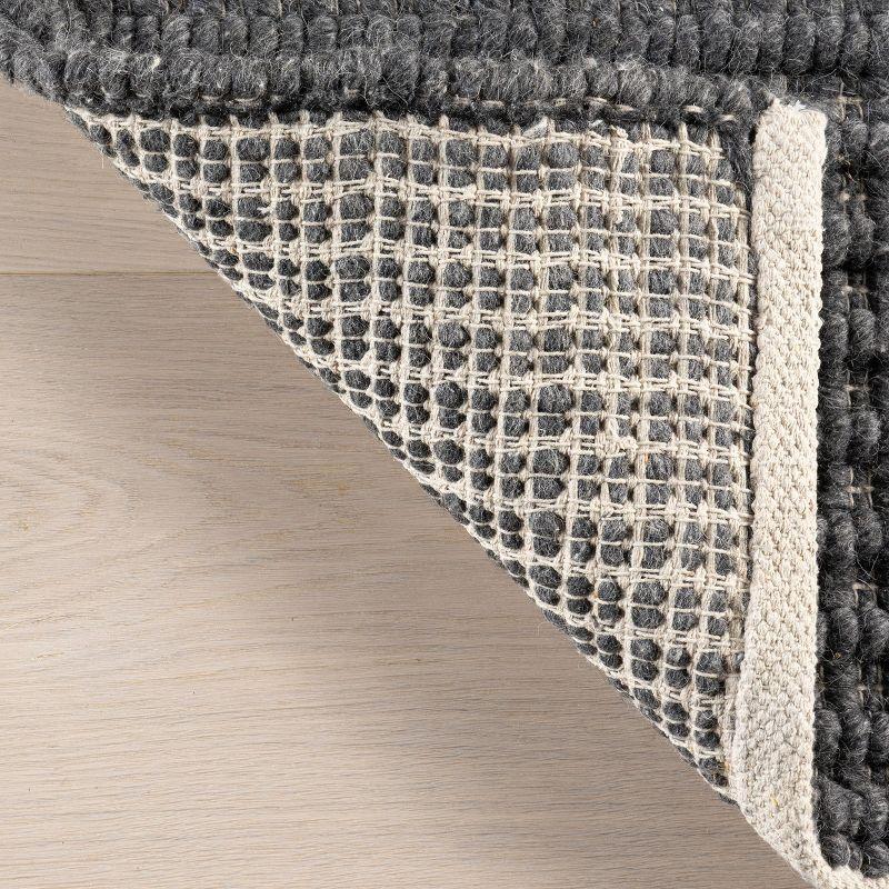 Nuloom Dorene Contemporary High-Low Striped Wool Indoor Area Rug, 9' x 12', Greys
