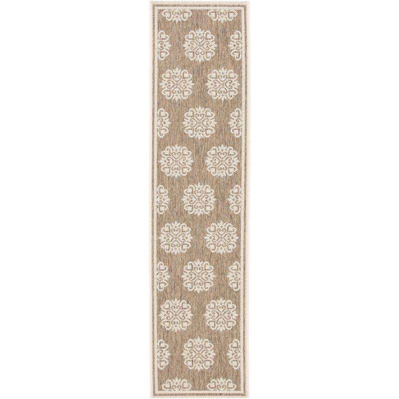 Beach House Beige Cream Non-slip Stain-resistant Runner Rug