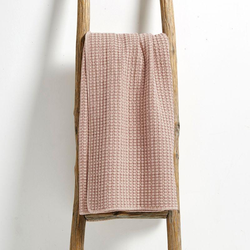 Blush Cotton Waffle Luxurious Throw 50 x 60 in