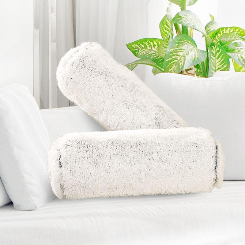 Cheer Collection Faux Fur Throw Pillow