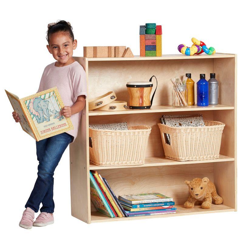 ECR4Kids Streamline 3-Shelf Storage Cabinet, 36in, Kid's Bookshelf