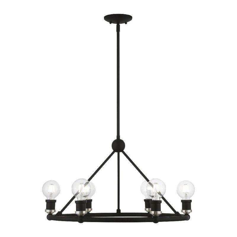 Livex Lighting Lansdale 6 - Light Chandelier in  Black/Brushed Nickel