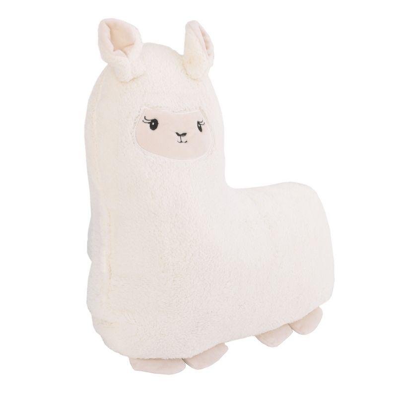 Little Love by NoJo Llama Shaped Plush Sherpa Decorative Pillow