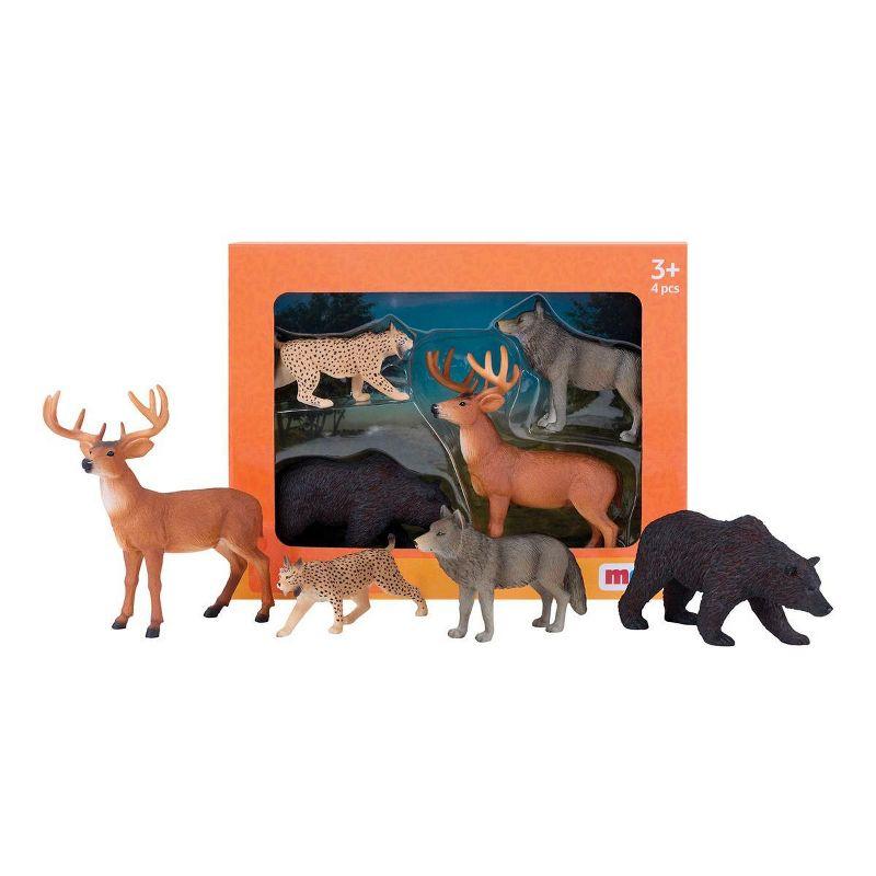 Hand-Painted Woodland Wildlife Animal Figurine Set