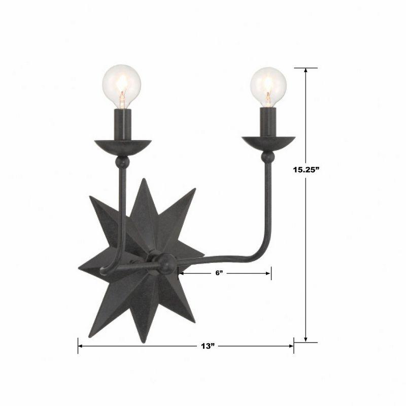 Crystorama Lighting Astro 2 - Light Sconce in  Black
