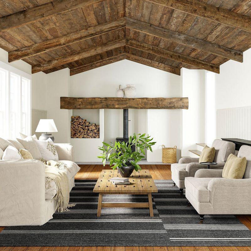 Nuloom Birchwood Reversible Striped Wool Area Rug, Runner 2' 6" x 8', Dark Grey