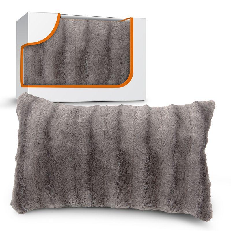 Cheer Collection Faux Fur Pillow Cover
