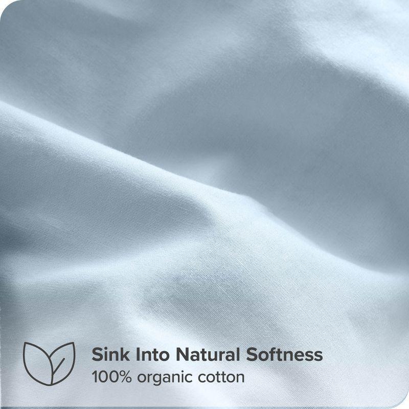 100% Organic Cotton Percale Duvet Cover and Sham Set by Bare Home