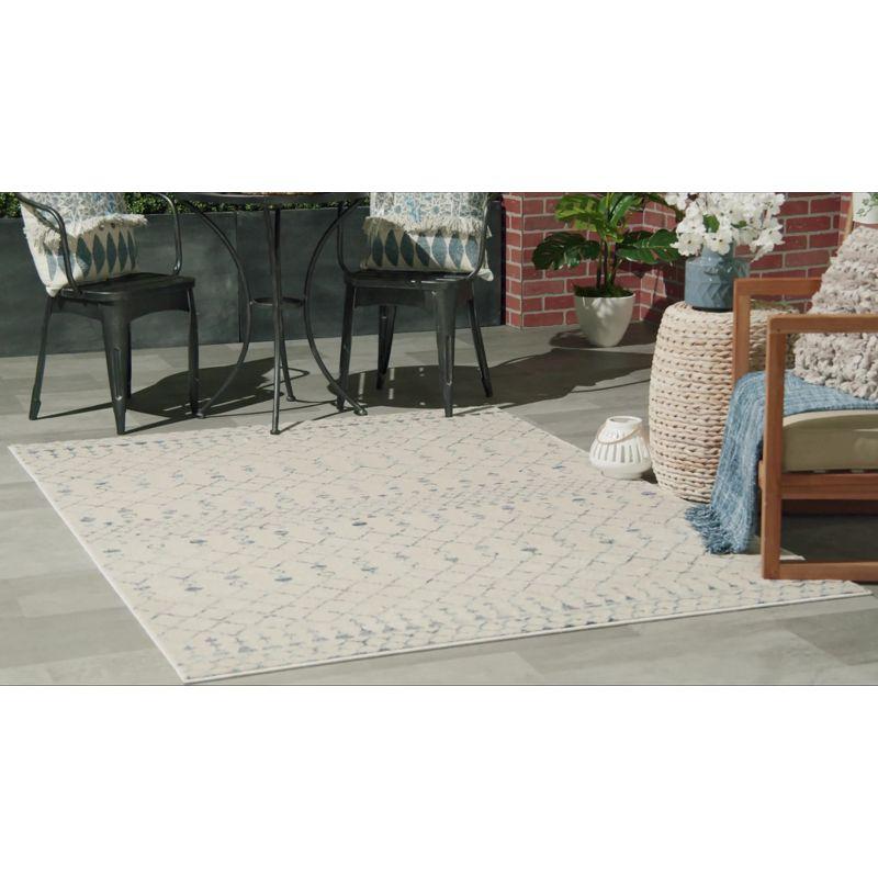 Nourison Royal Moroccan 2'2" x 7'6 Charcoal/Ivory Bohemian Indoor Rug