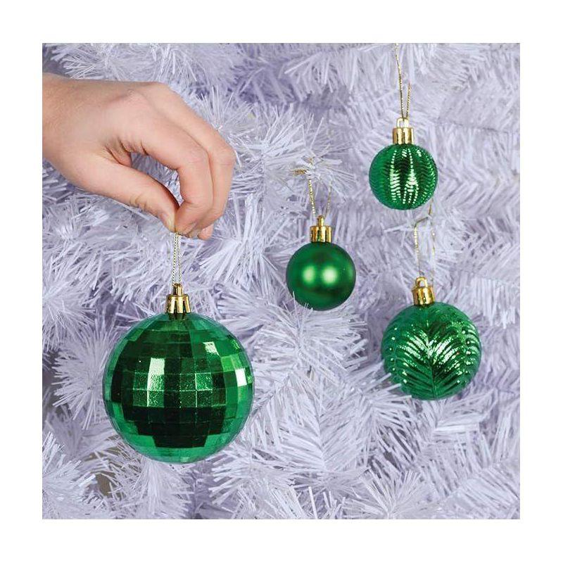 Prextex Christmas Ball Ornaments for Christmas Decorations - 36 pcs, Green