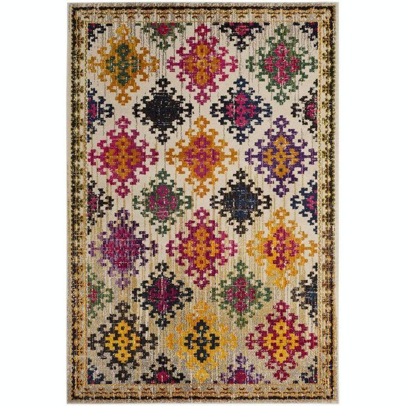 Monaco MNC244 Power Loomed Indoor Area Rug - Ivory/Multi - 8'x10' - Safavieh.