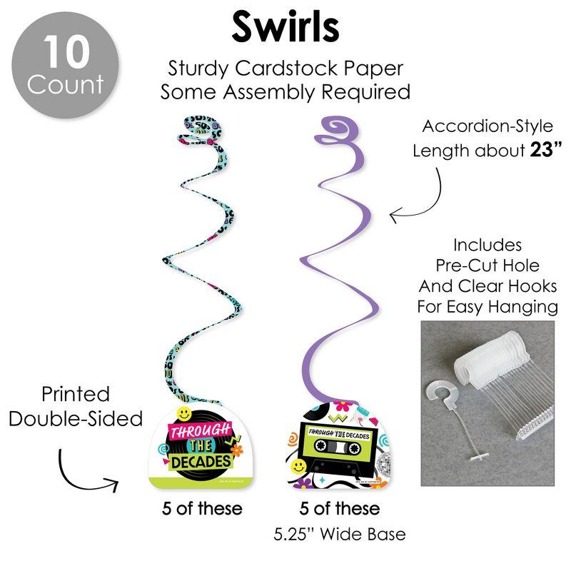 Big Dot of Happiness Through the Decades - 50s, 60s, 70s, 80s, and 90s Party Supplies Decoration Kit - Decor Galore Party Pack - 51 Pieces
