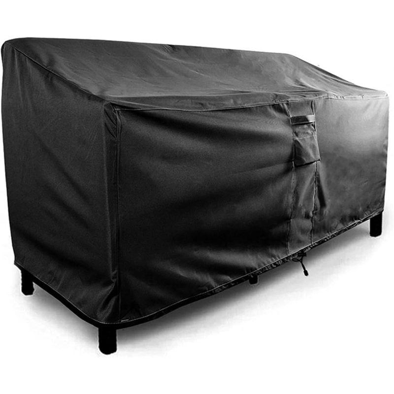 Love Seat Outdoor Furniture Weatherproof Cover - 88" x 32.5" x 41" - Black