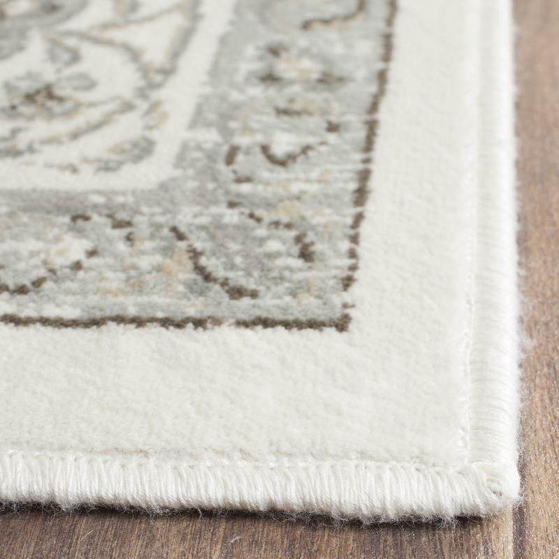 Persian Garden PEG607 Machine Made Indoor Area Rug - Ivory/Silver - 4'x5'3" - Safavieh