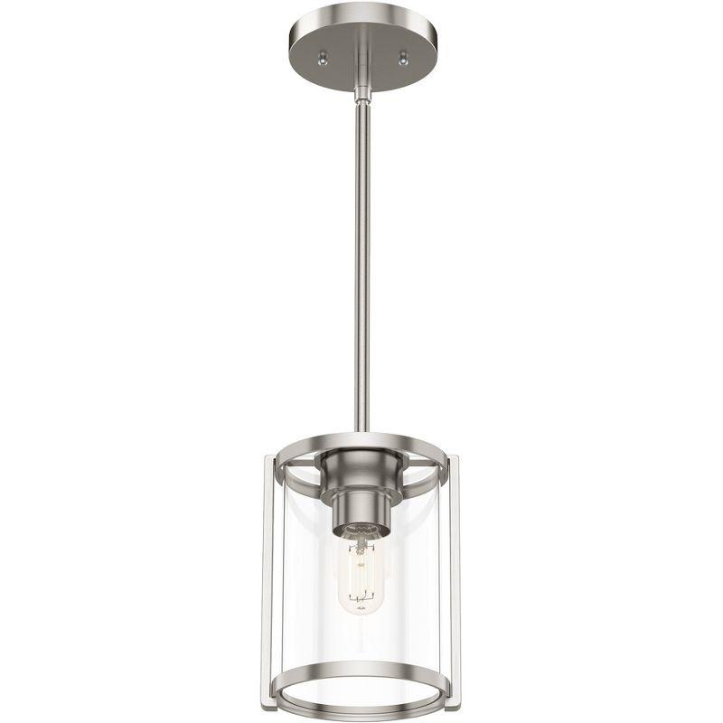 Astwood Clear Glass Mini Pendant Ceiling Light Fixture Silver - Hunter Fan: UL Listed, Adjustable Height