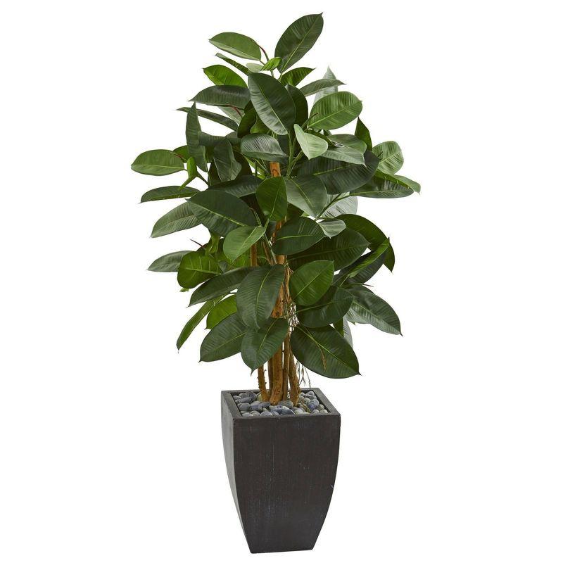 Ivy Bronx 56'' Faux Foliage Tree in Earthenware Planter