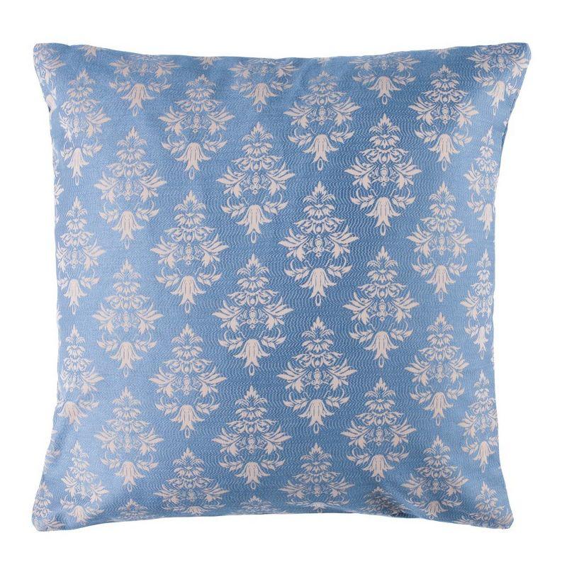 Seanna Damask Cotton Reversible Throw Pillow