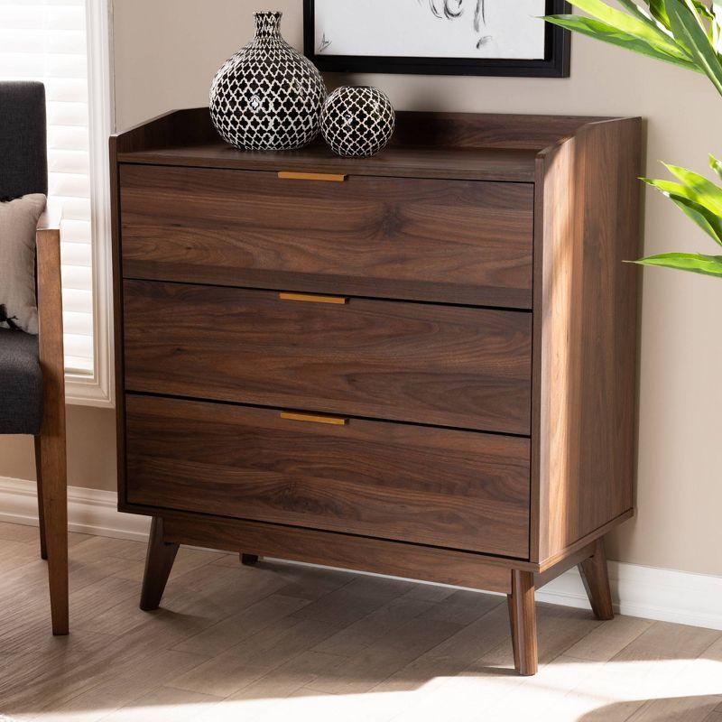 Lena Walnut Chest Brown - Baxton Studio