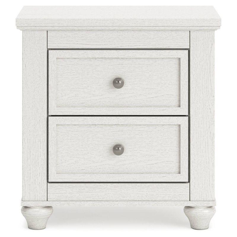 Grantoni Cottage-Style White 2-Drawer Nightstand