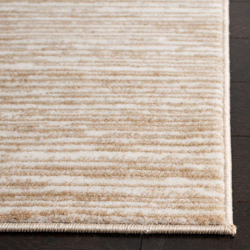 Elysian Cream 3' x 3' Square Abstract Synthetic Area Rug